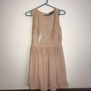 Pink cream colored dress